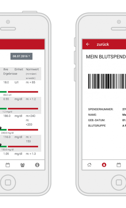 Gesundheitscheck und digitaler Blutspenderausweis