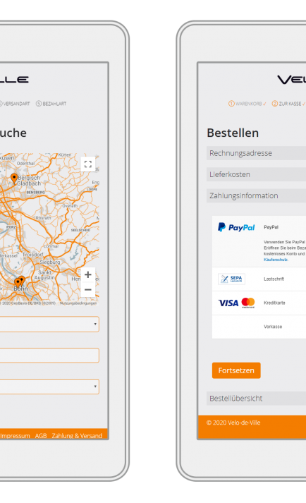 Fahrrad Konfigurator mit Händlersuche und Shop