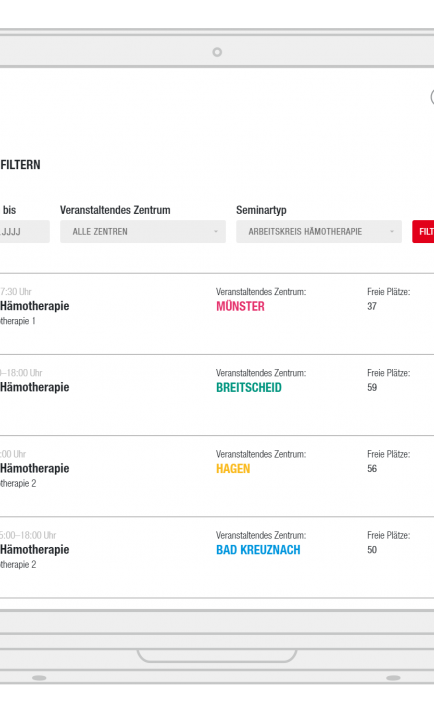 Seminaranmeldung in Drupal umgesetzt