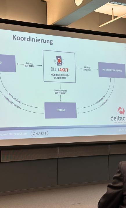 Präsentation der Mobilisierungsplattform bei der Charité